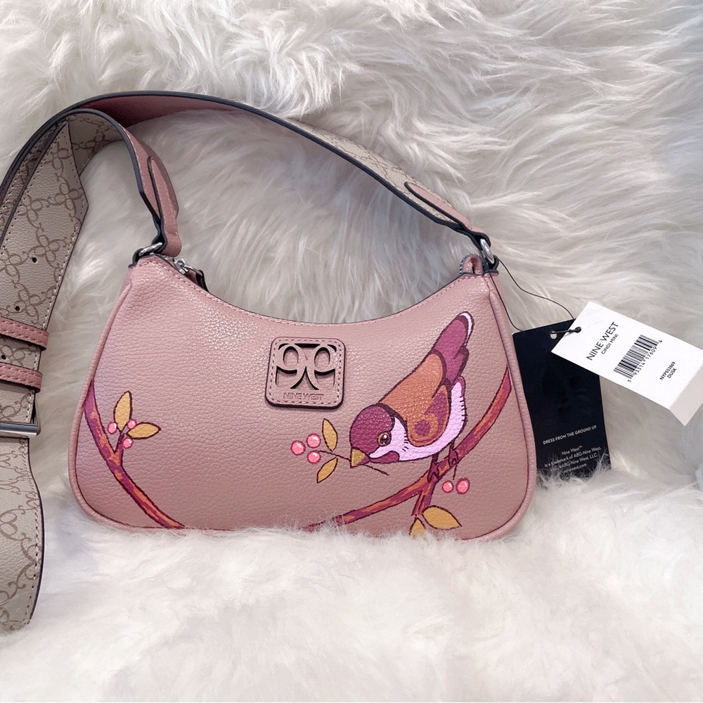 Hand painted nine west shoulder bag